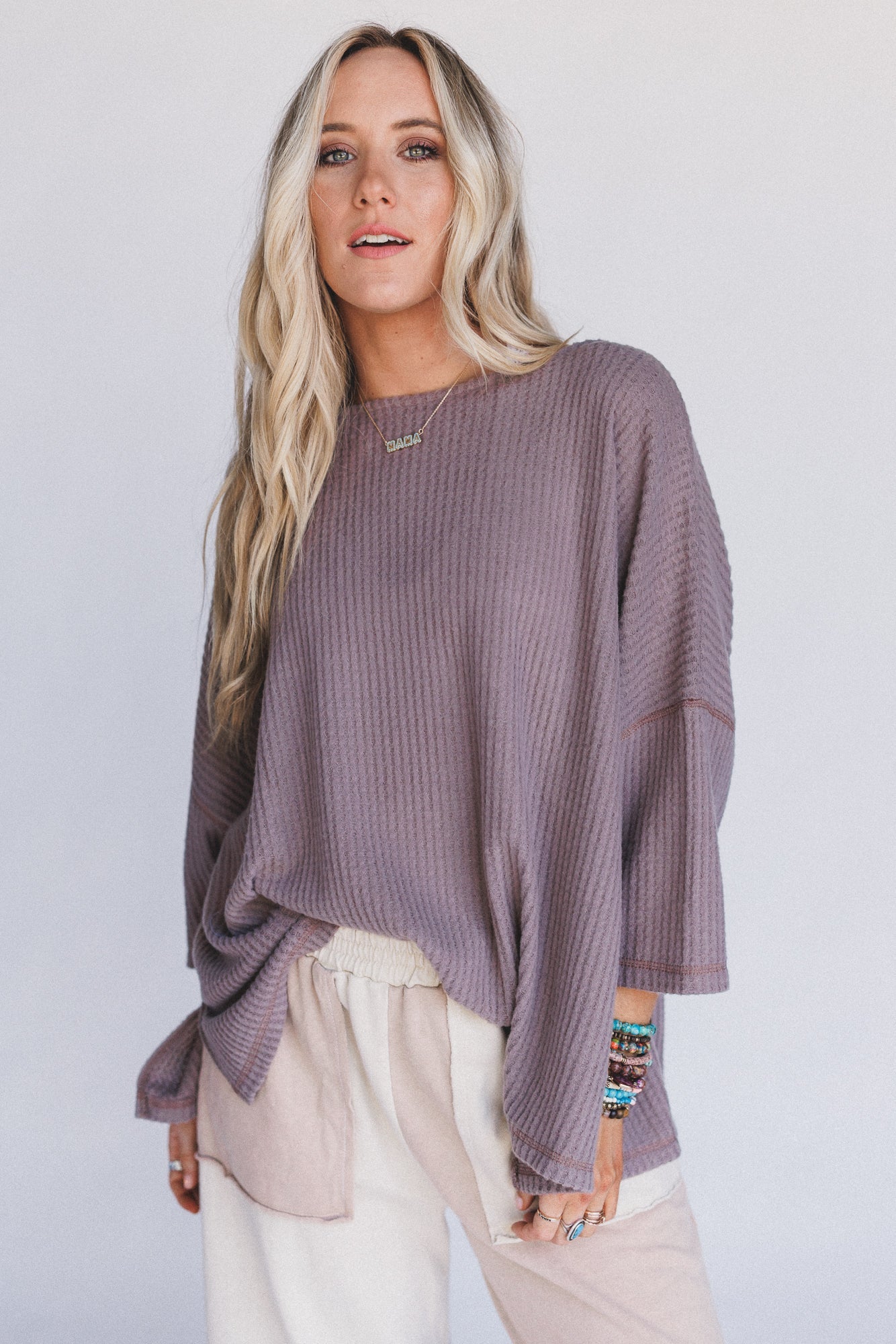 The Nest Airis Long Sleeve Top - Mocha