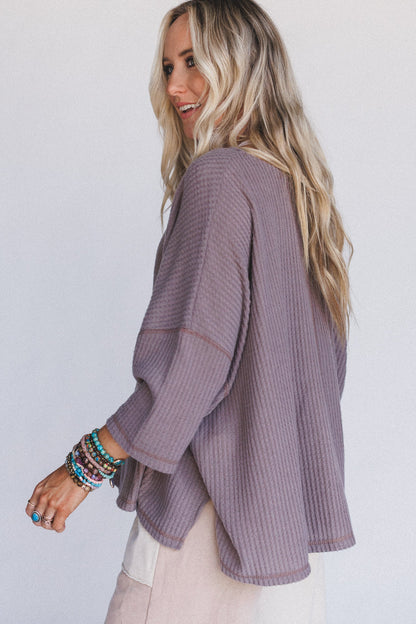 The Nest Airis Long Sleeve Top - Mocha