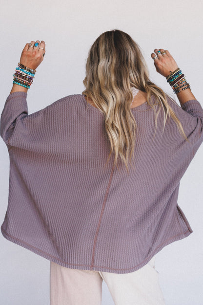 The Nest Airis Long Sleeve Top - Mocha