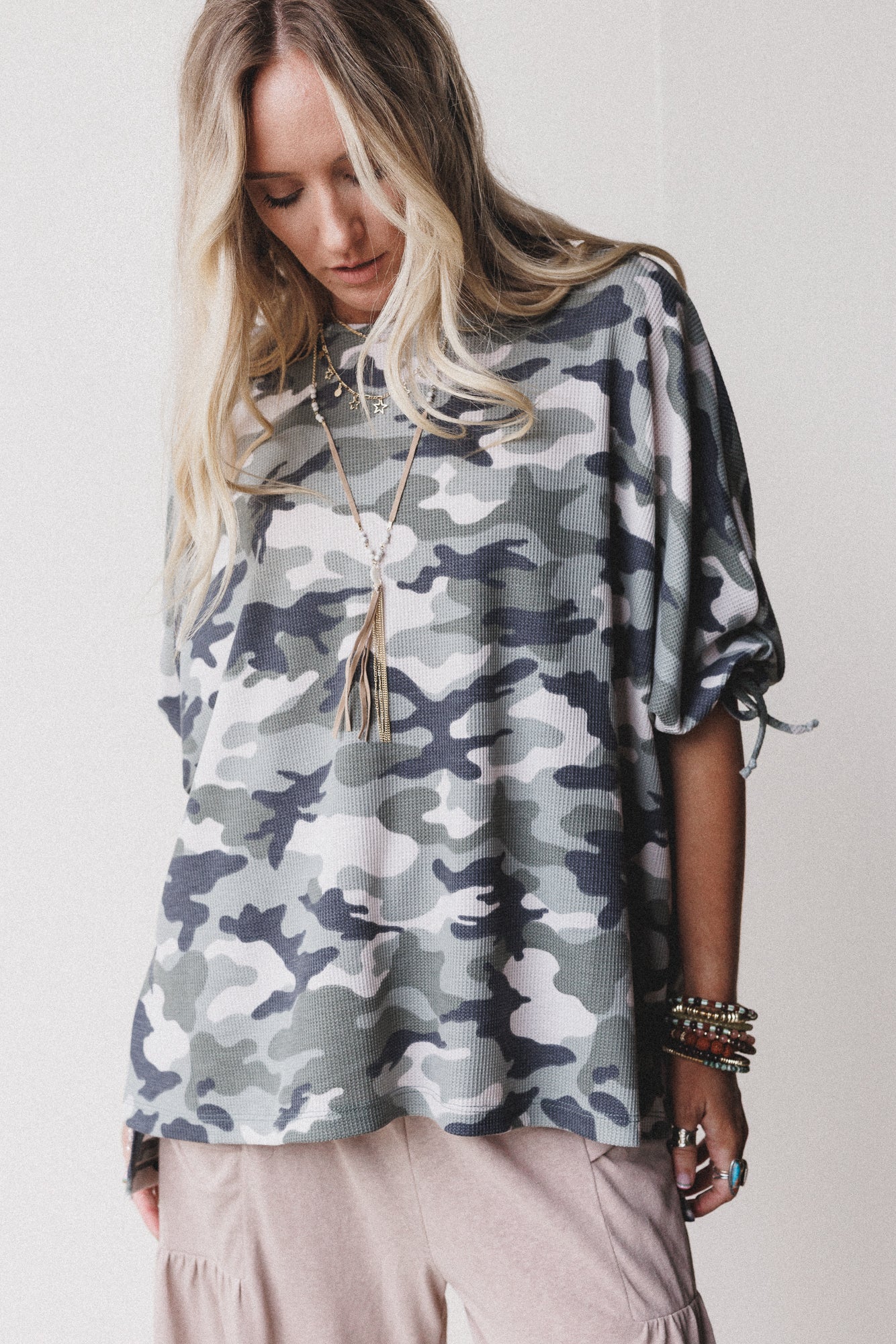 The Nest Little Lark Camo Top - Black Camo