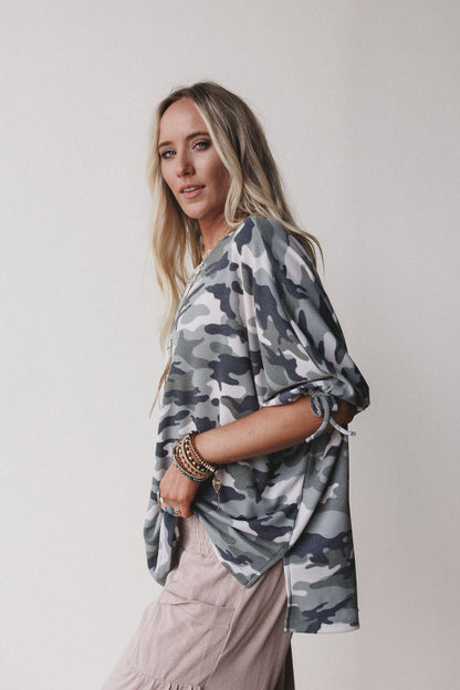 The Nest Little Lark Camo Top - Black Camo