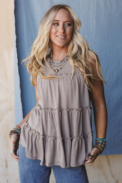 The Nest Dreamy Tiers Top - Taupe