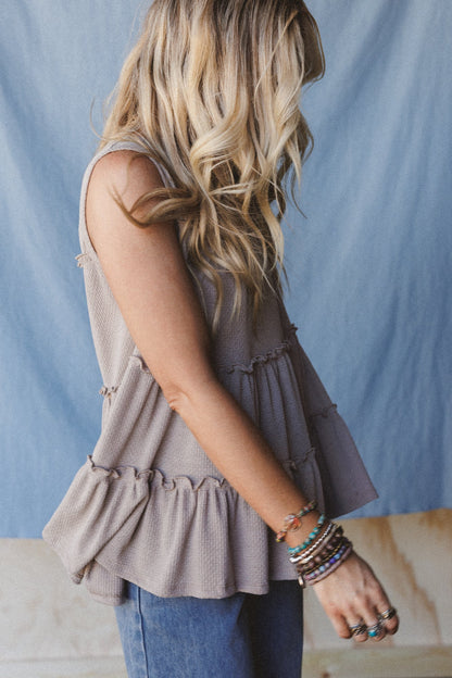 The Nest Dreamy Tiers Top - Taupe