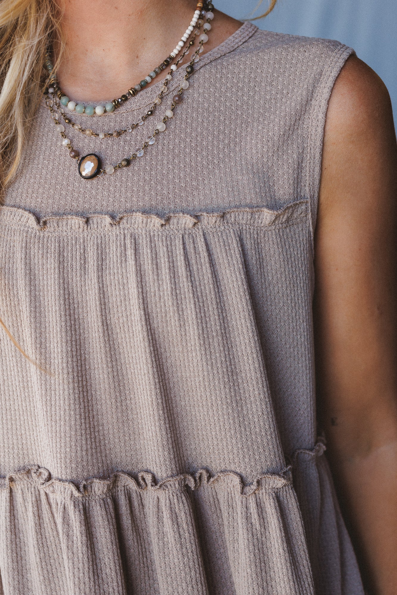 The Nest Dreamy Tiers Top - Taupe