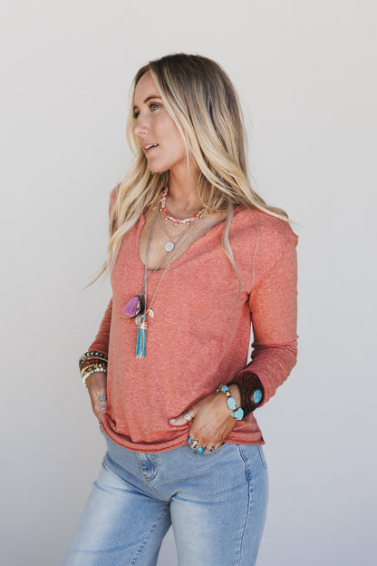 The Nest Love Bound Top - Rust