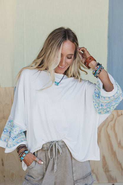 The Nest Just Believe Print Top - Ivory