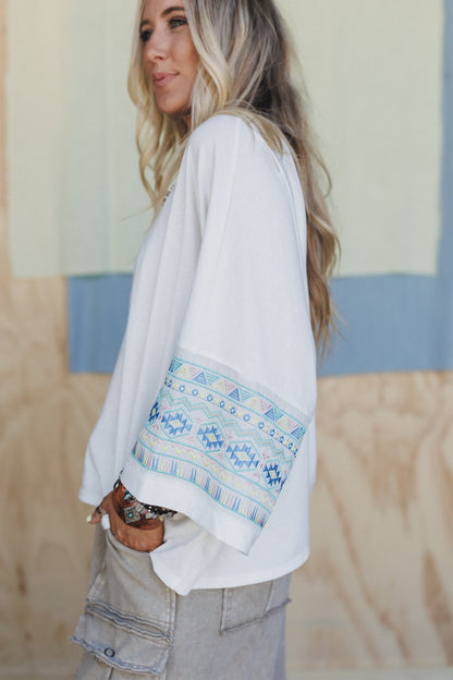 The Nest Just Believe Print Top - Ivory