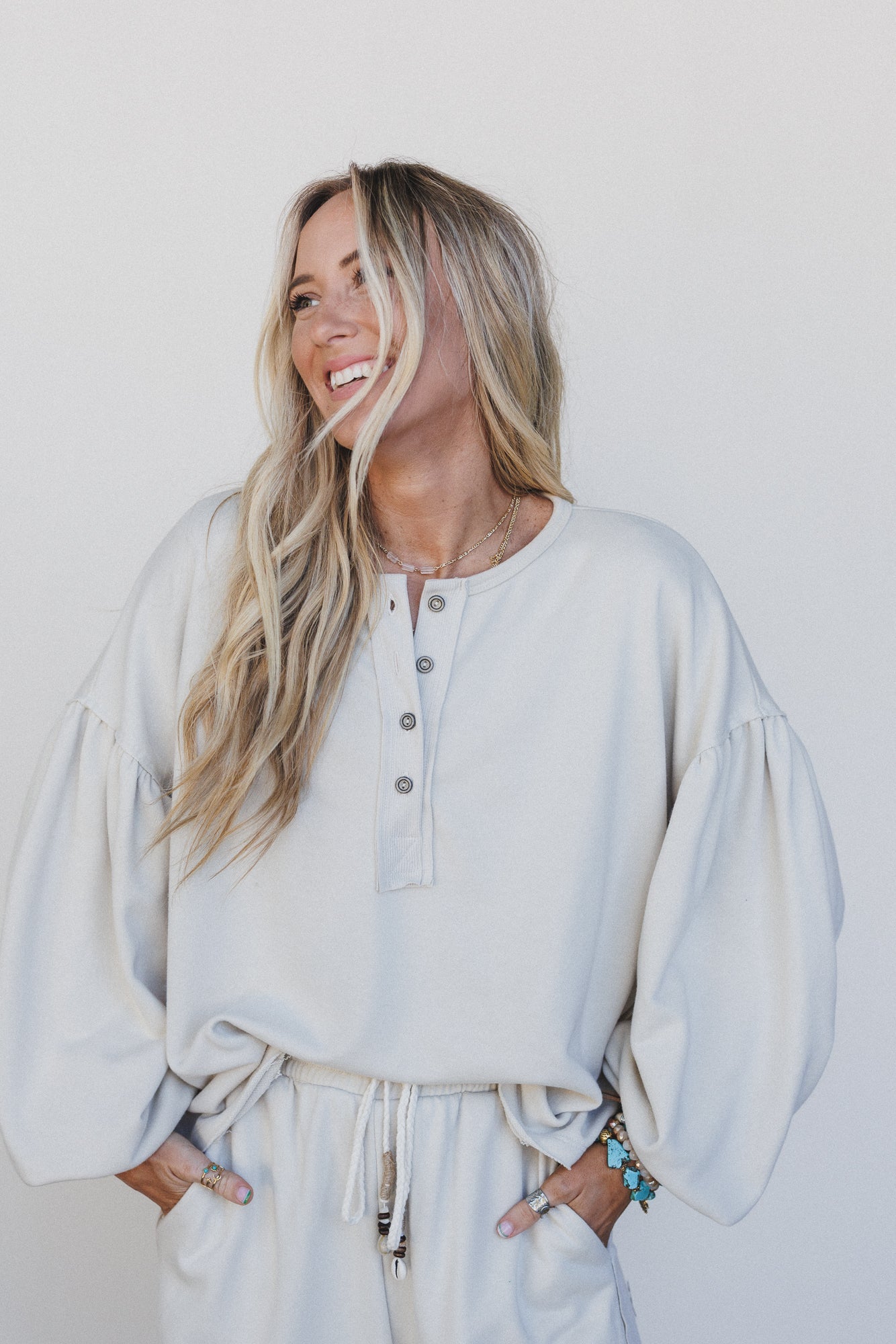 The Nest Laid Back Love Top - Beige