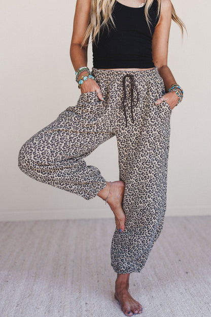 Wildcat Leopard Pants - Black
