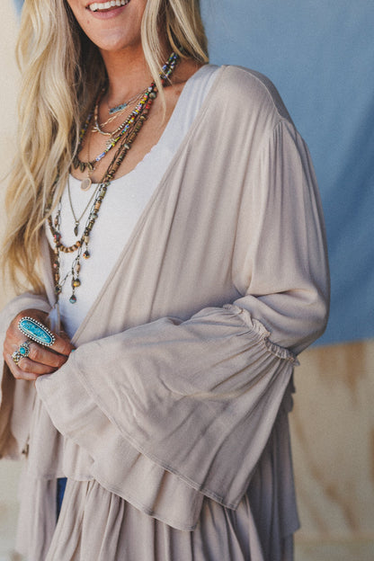 The Nest Layers Of Love Duster Kimono - Oat