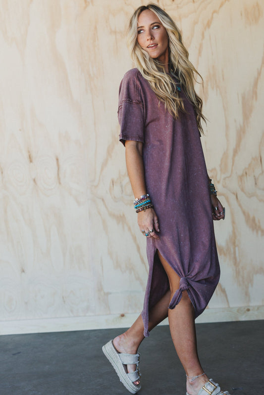 Earth Ease Tee Dress - Chocolate