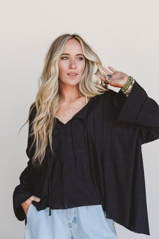 The Nest Isla Drift Top - Black