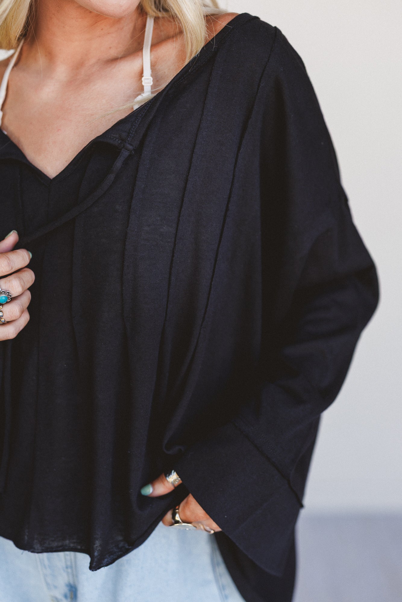 The Nest Isla Drift Top - Black