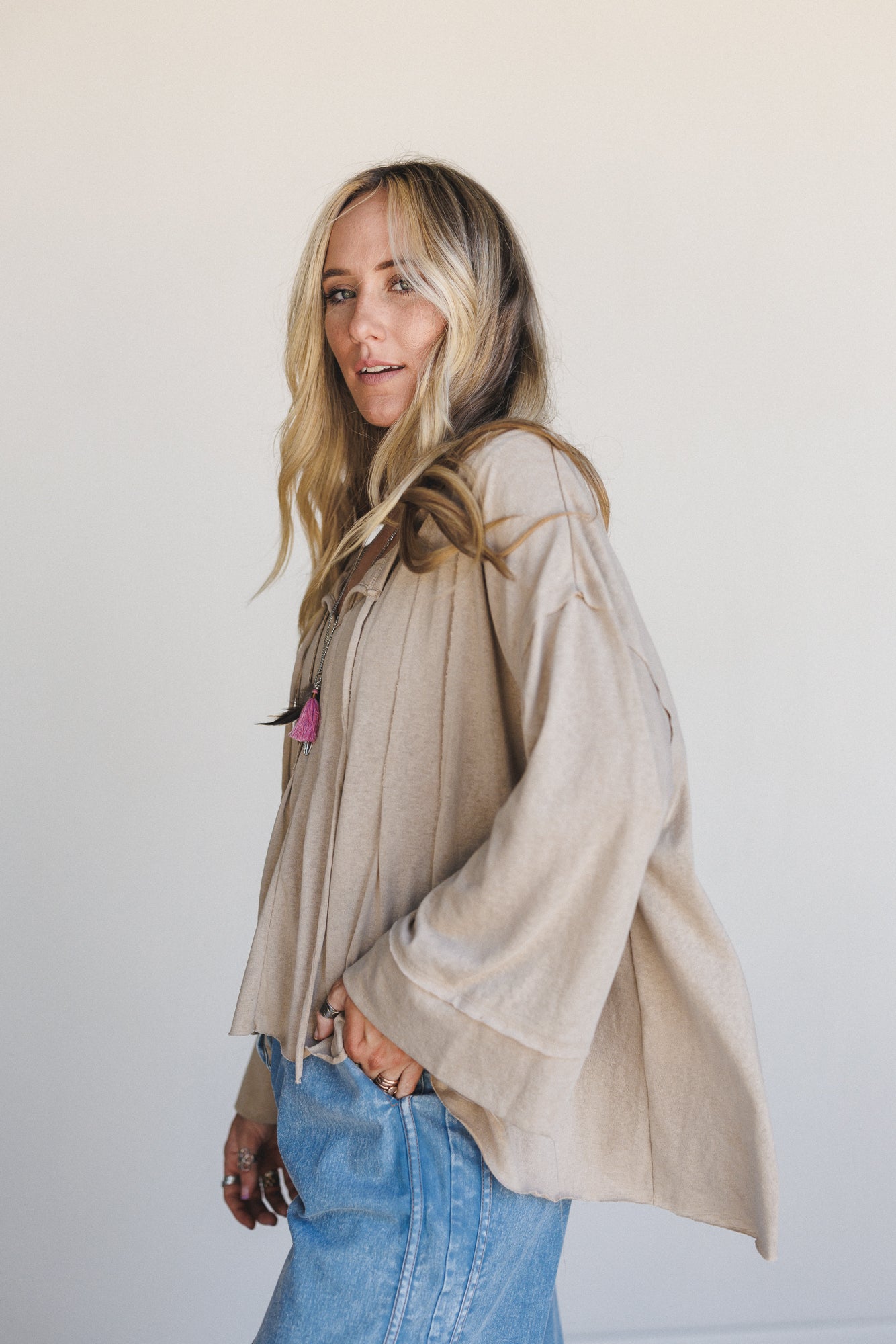 The Nest Isla Drift Top - Mocha