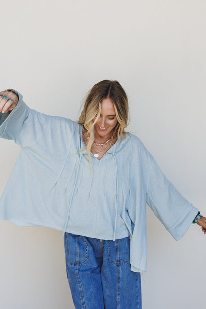 The Nest Isla Drift Top - Powder Blue