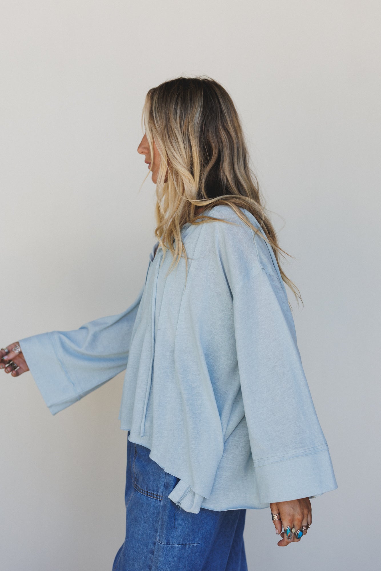 The Nest Isla Drift Top - Powder Blue