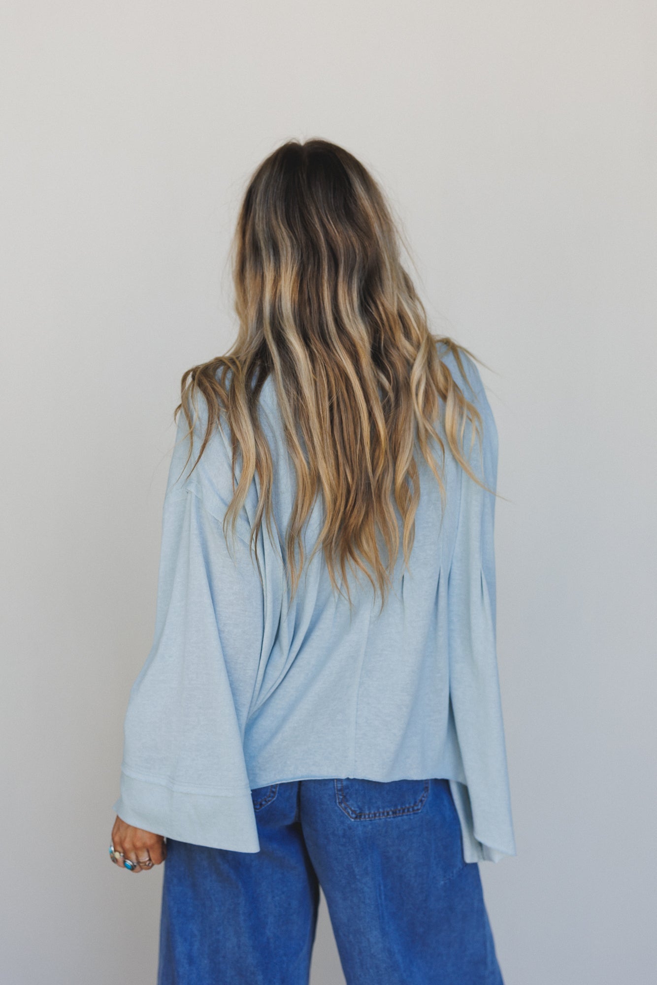 The Nest Isla Drift Top - Powder Blue