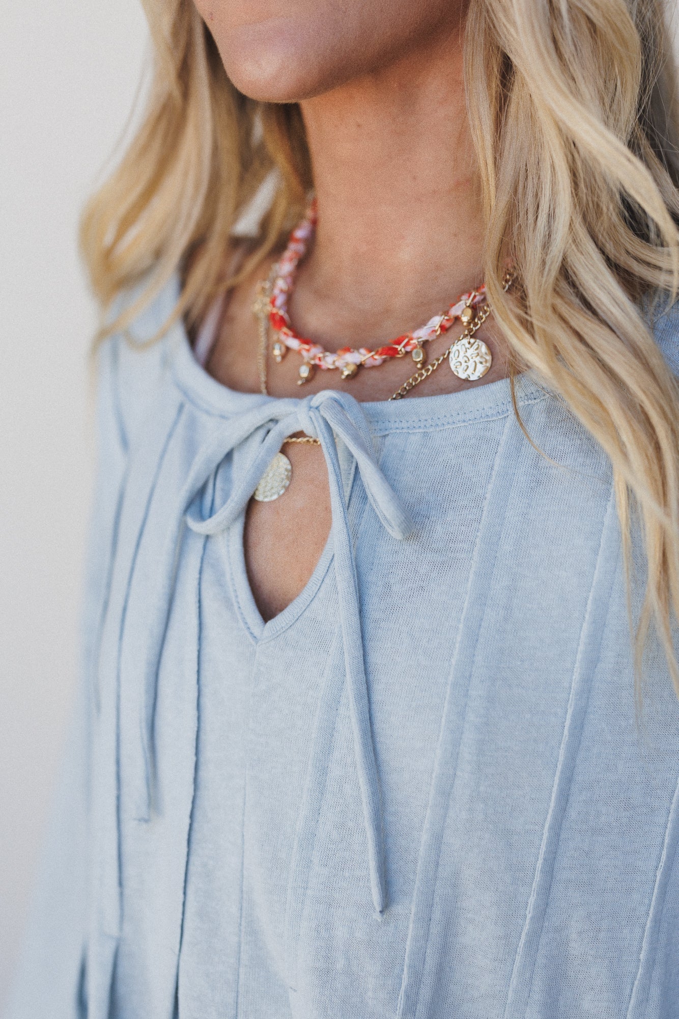 The Nest Isla Drift Top - Powder Blue