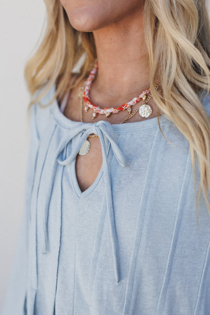 The Nest Isla Drift Top - Powder Blue