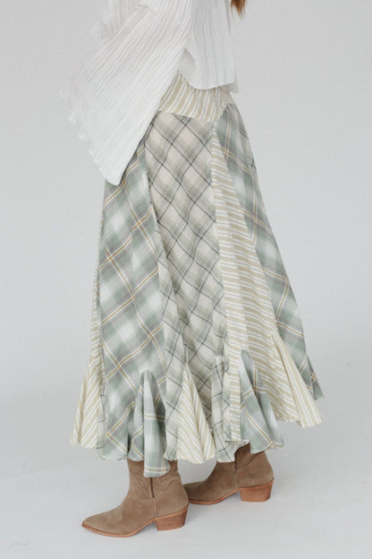 Twirl With Us Maxi Skirt - Sage