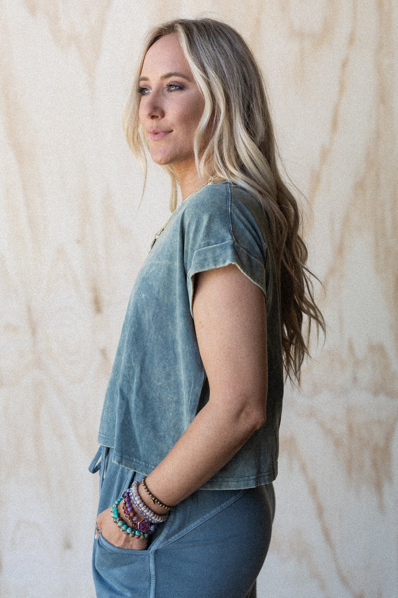 Basic Charm Short Sleeve Top - Jade