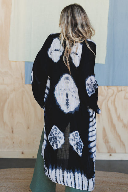 Spellbound Tie Dye Kimono - Black