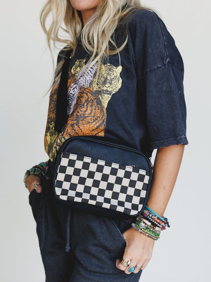 Mood Checker Crossbody Bag - Black