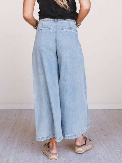 Endless Road Wide Leg Jeans - Denim