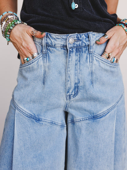 Endless Road Wide Leg Jeans - Denim