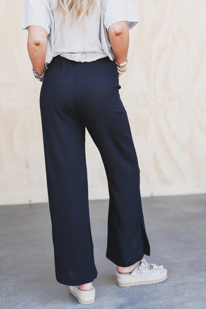 True Form Wide Leg Pants - Black