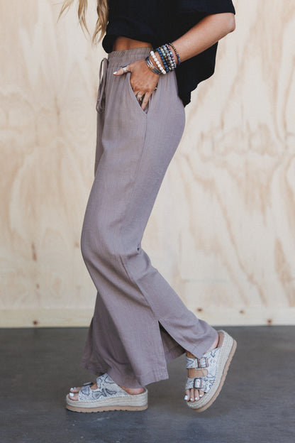 True Form Wide Leg Pants - Cocoa