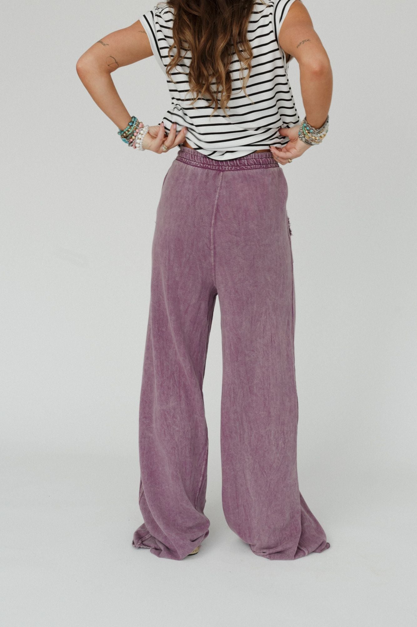 Relaxing Robin Wide Leg Pant - Purple