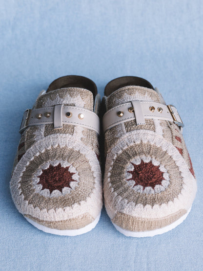Stepping Easy Crochet Mules - Taupe