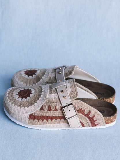 Stepping Easy Crochet Mules - Taupe