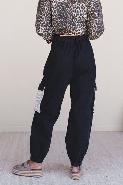 City Sky Distressed Pants - Black