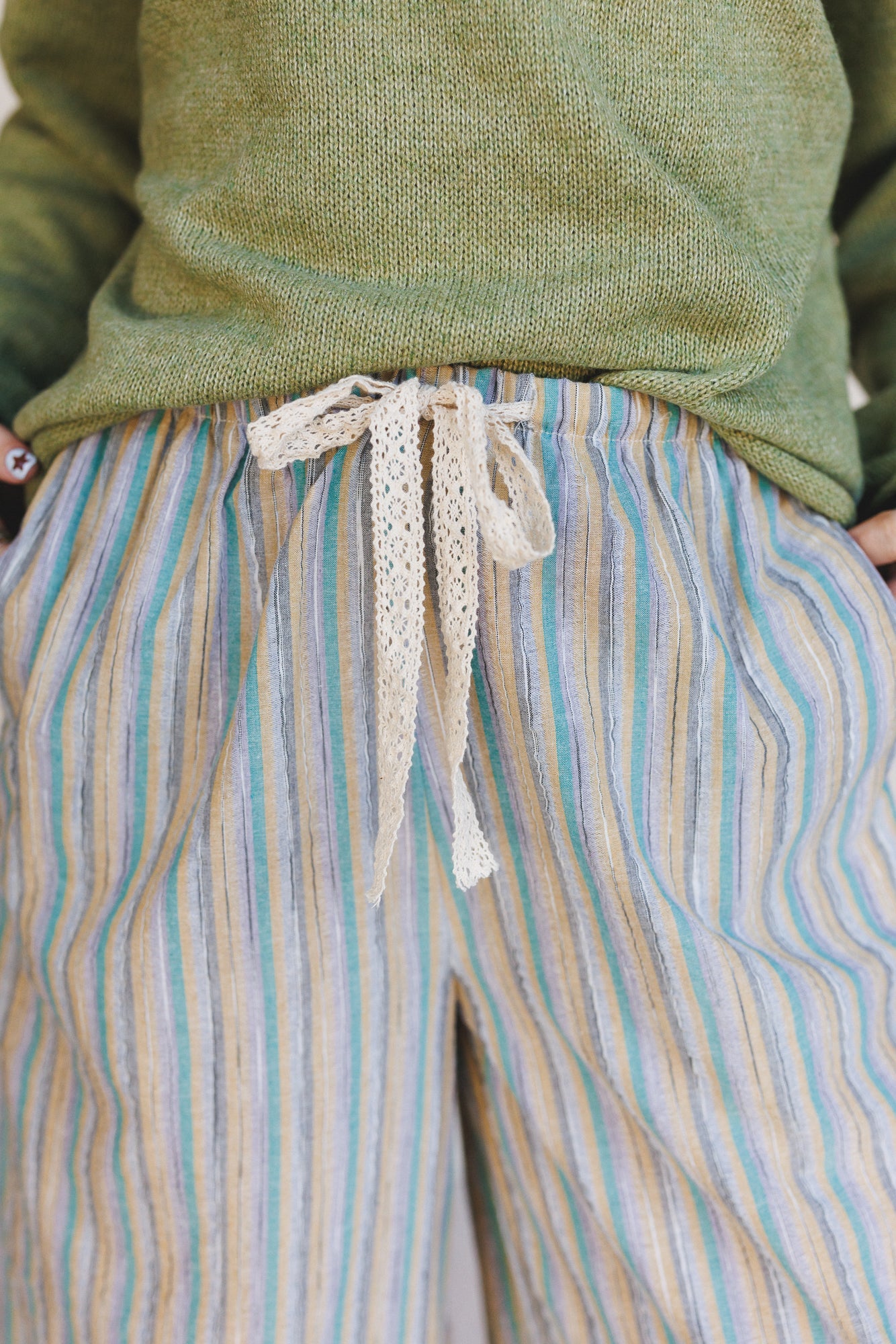 Sunkissed in Stripes Pants - Teal