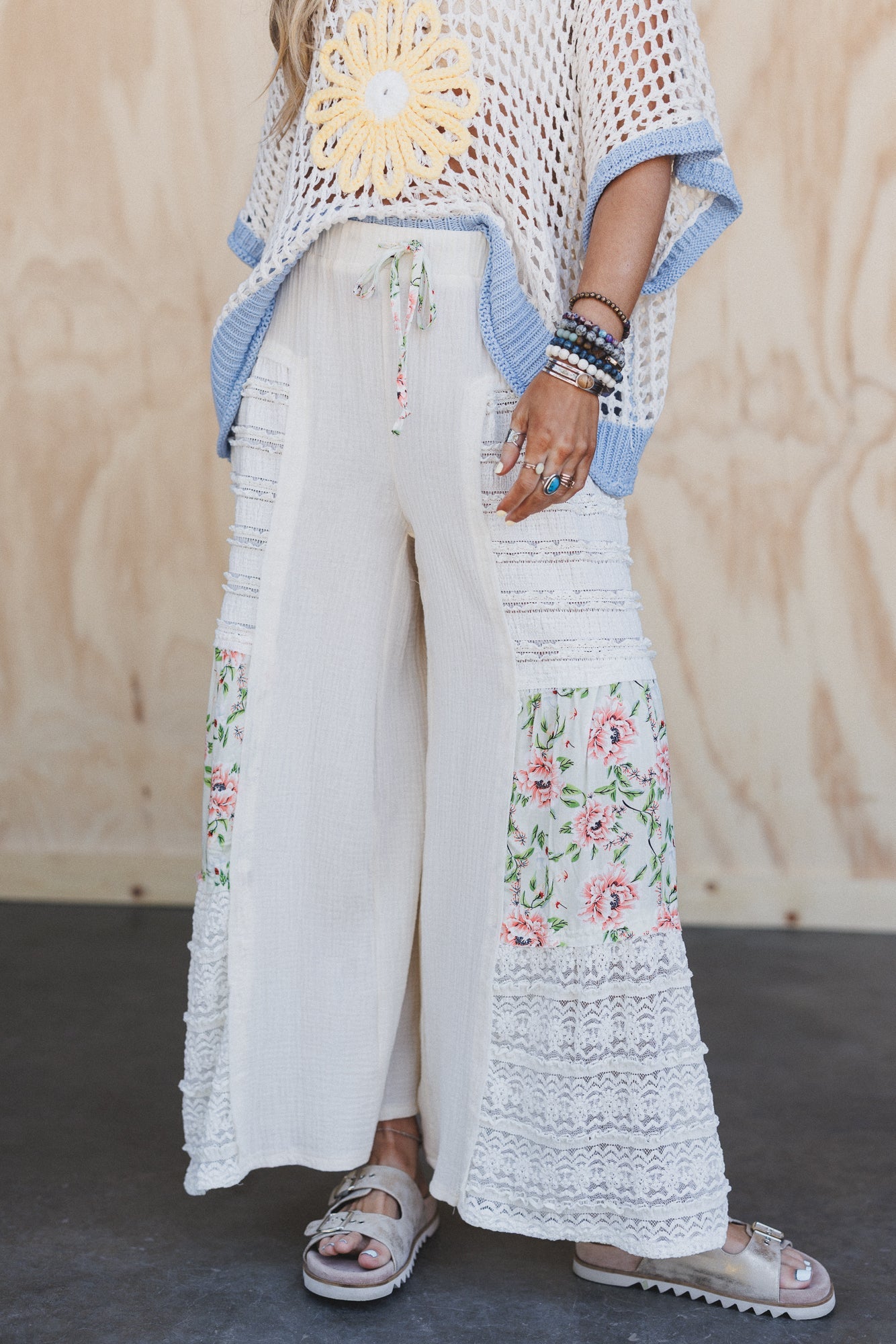 Lacie Layers Wide Leg Pants - Natural