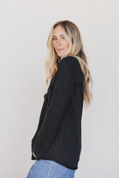 Right On Tee Longsleeve Shirt - Black