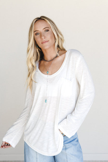 Right On Tee Longsleeve Shirt - White