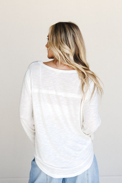 Right On Tee Longsleeve Shirt - White