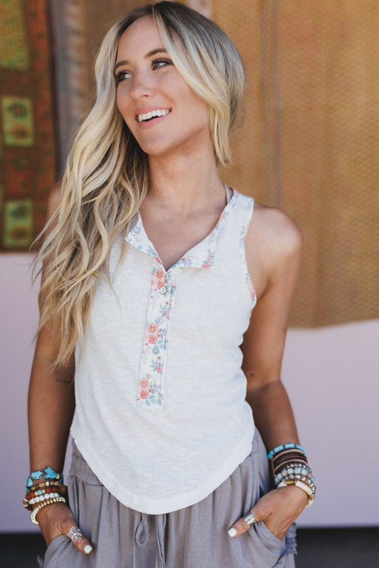 Solene Ribbed Top - Ivory