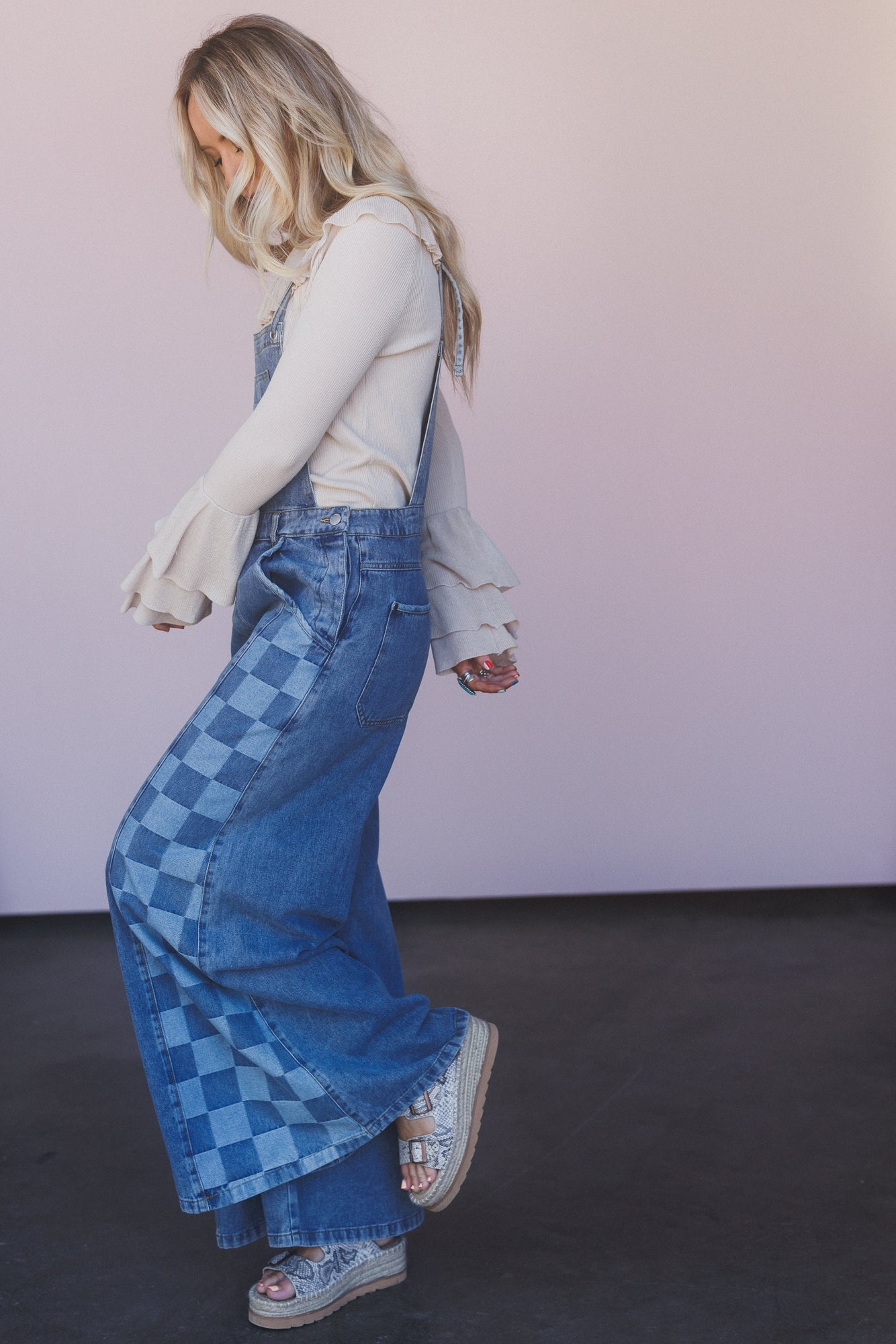Darling Dream Wide leg Jumpsuit - Light Denim