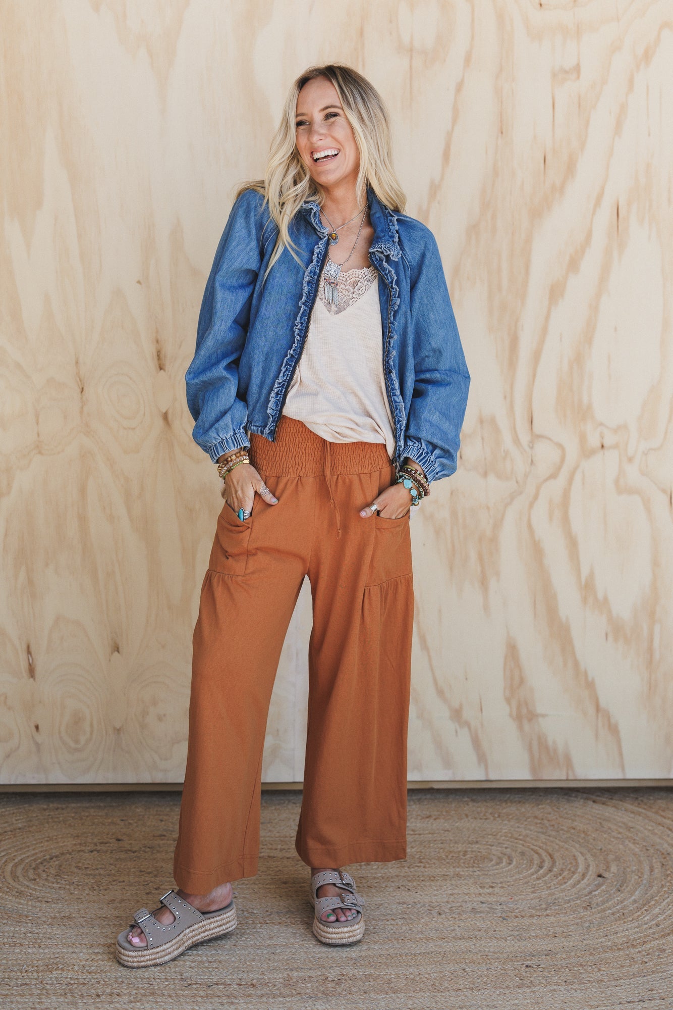 Ruffles And Thrills Denim Jacket - Denim