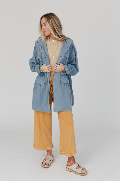 Layers On Layers Perfect Boho Parka - Denim
