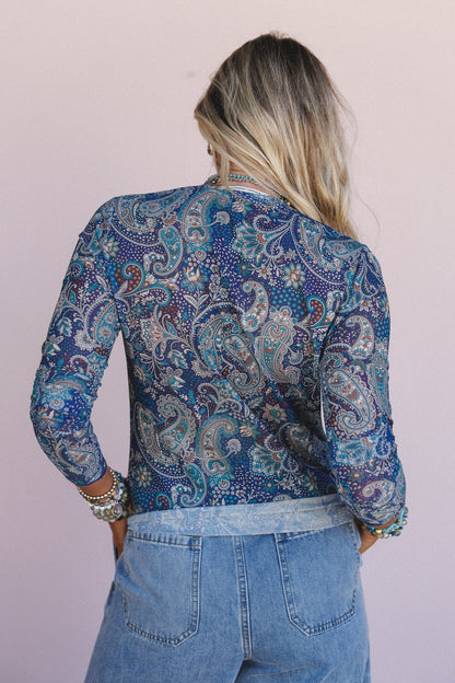 The Nest Sapphire Sky Paisley Top - Teal