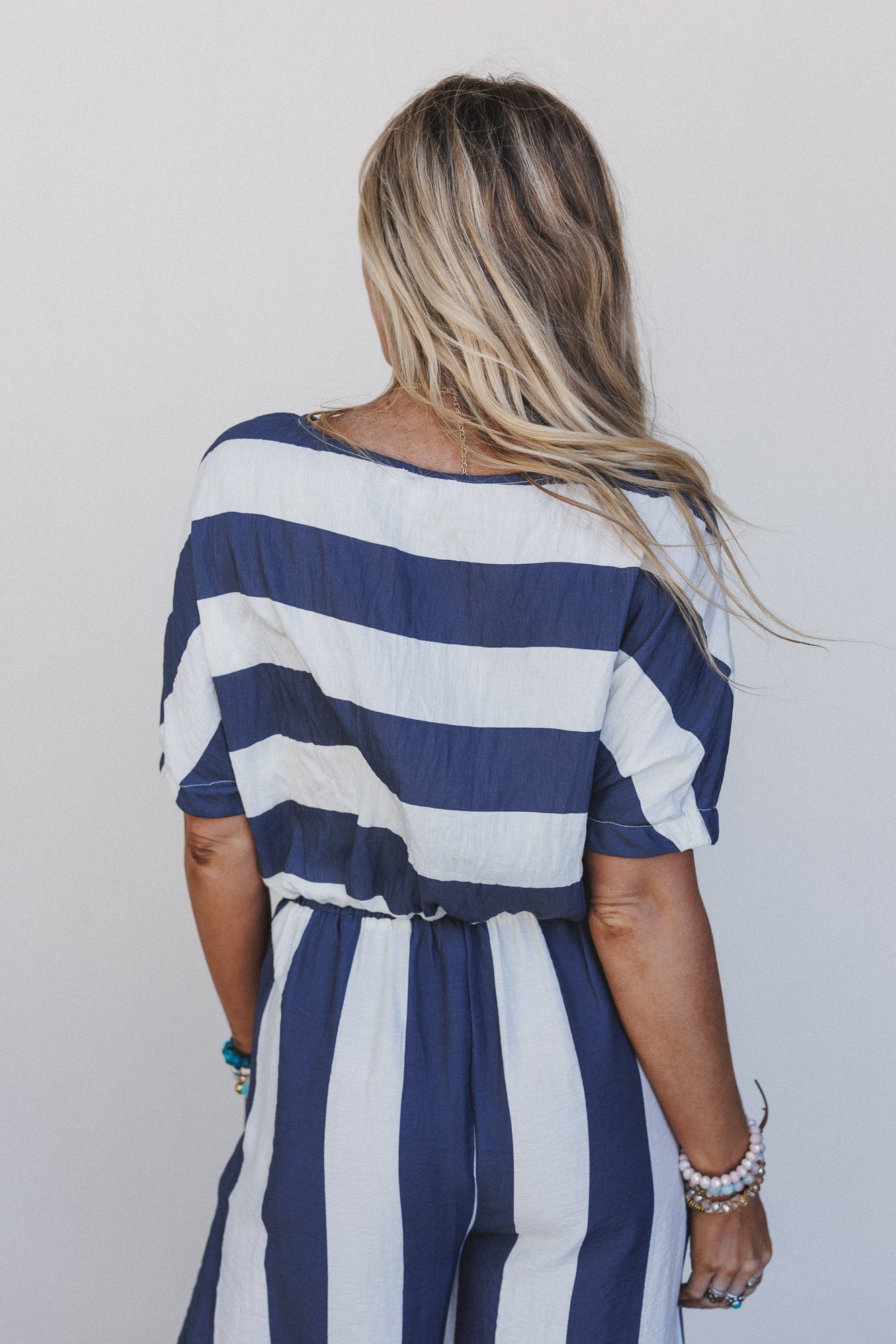 Nautical Wide Stripe Top - Navy Multi
