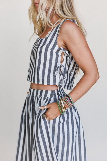 Anchored In Tie Side Top - Black Multi