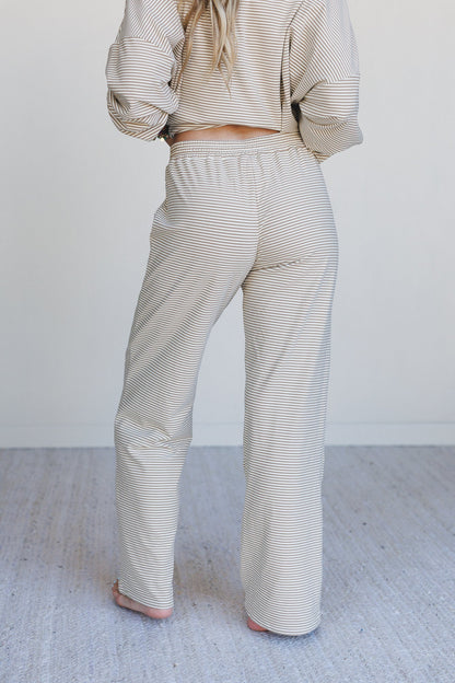 Soft Mode Wide Leg Pants - Beige