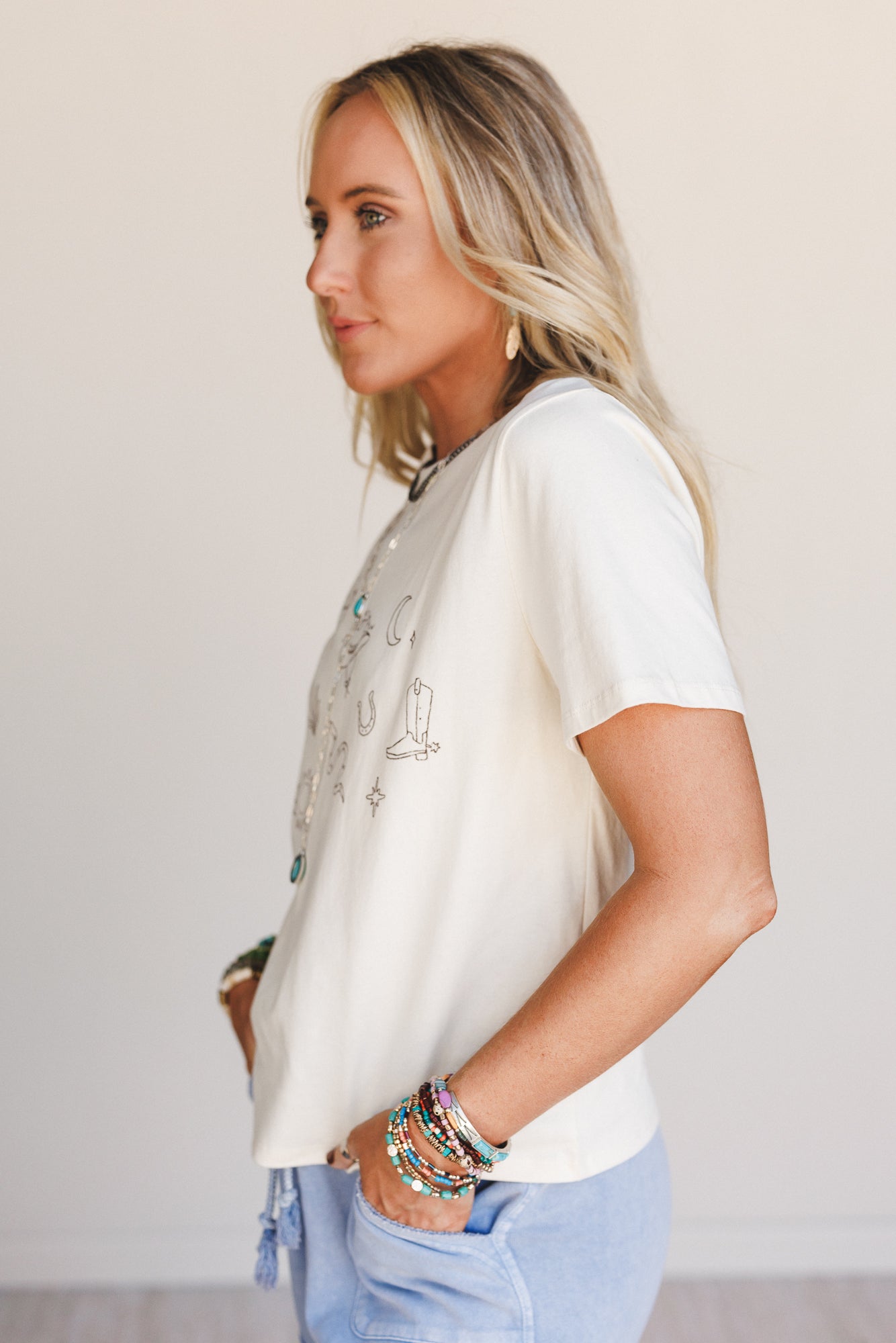 Ranch Signs Graphic Tee - Cream