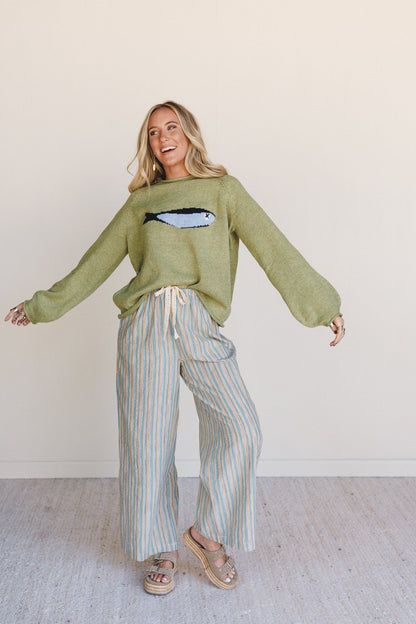 Sunkissed in Stripes Pants - Teal